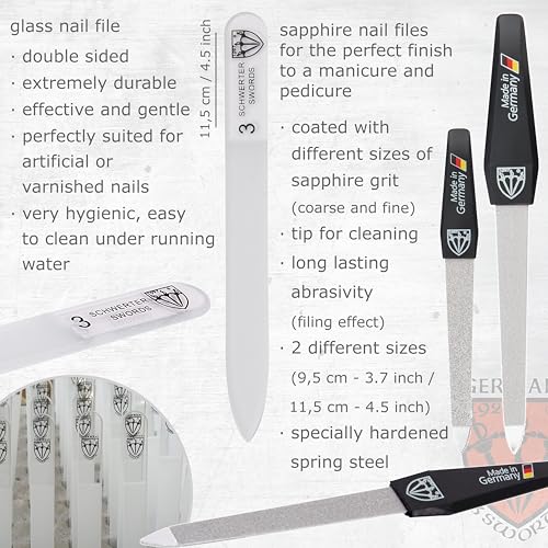 3 Swords Germany – manicure pedicure set kit (141) - color: SYNTHETIC LEATHER - OSTRICH BROWN