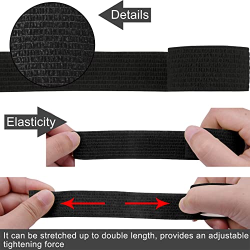 BQTQ 40 Rolls Self Adhesive Bandage Wrap 1 inch Self Adherent Tapes(Black) - color: Black, size: 1 Inch