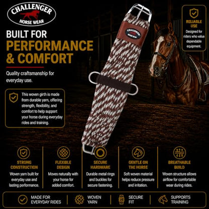Horse Western 27 Strand Double Weave Two-Tone Mohair Roper Cinch 97RT17 - size: 34"