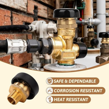 Vacuum Relief Valve 3/4 Inch Low Profile Water Service | for Water and Heater Tanks Brass Leak Proof