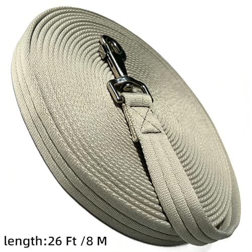 Horse Lunge Line，Horse Training Lunge Line with Alloy Trigger Buckle for Accurate Equestrian Training of 32.8 FT/10 Meters - color: Grayish White