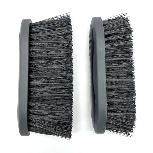 Large Horse Grooming Dandy Brush (Grey - Long Bristles) - color: Grey - Long Bristles