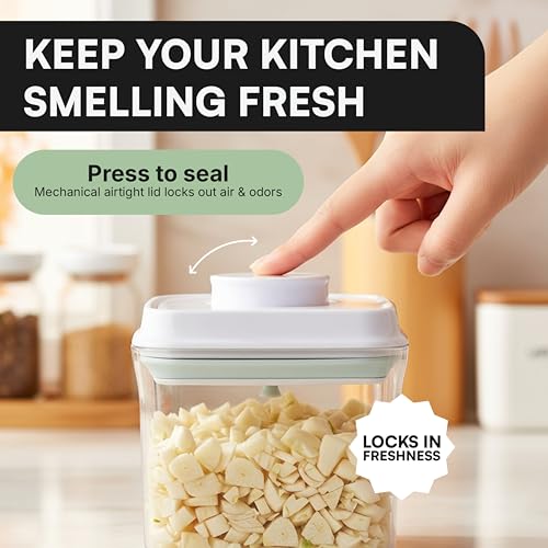 Bop Top Airtight Food Storage Containers | Pop-Top Lid | 3.5 Cups / 28 Oz | kitchen canister set, for flour, sugar, snacks, pasta, baking - color: Single: 28 oz