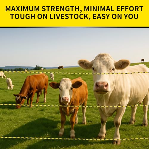 328ft Electric Fence Wire, 9-Strand Stainless Steel, 1/8" Diameter - size: 328 Feet