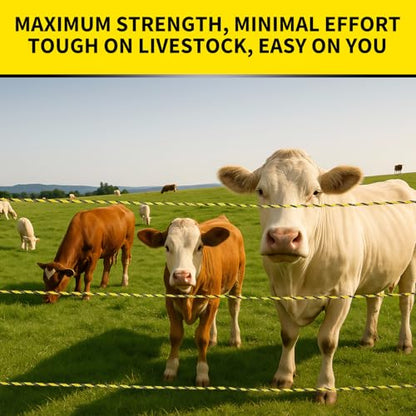 328ft Electric Fence Wire, 9-Strand Stainless Steel, 1/8" Diameter - size: 328 Feet
