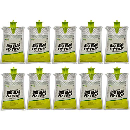 RESCUE! Big Bag Fly Trap – Disposable, Outdoor Use - 10 Traps