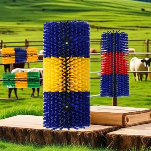 2PCS Livestock Scratching Brush Goat Scratching Post Horse Brush - color: Blue 2