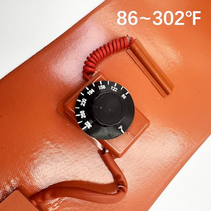 55 Gallon Drum Heater Band, 1200W 120V with Adjustable Thermostat - color: 1-PACK