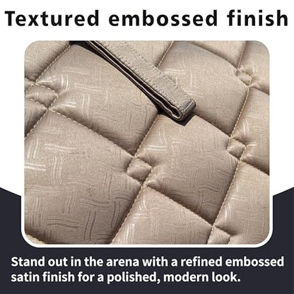 EQUINEWAVE Embossed All Purpose Saddle Pad | Cooling Performance Lining, Contoured Fit, Textured Design, English Riding - color: MOON ROCK