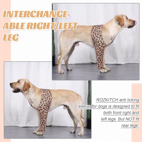 Arm Sleeve for Dog Wound After Surgery Skin Problems Calluses - color: Brown Leopard Print, size: 2XS