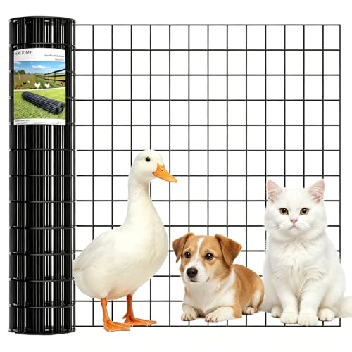 Vinyl Coated Welded Wire Fence 48" x50ft PVC Coated, 16 Gauge 2"x3" Mesh Garden Fence & Animal Barrier, Rust-Proof Agricultural Fencing for Yard, Pets, Chicken Protection Poultry Netting - size: 48" x 50 ft