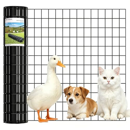 Vinyl Coated Welded Wire Fence 48" x50ft PVC Coated, 16 Gauge 2"x3" Mesh Garden Fence & Animal Barrier, Rust-Proof Agricultural Fencing for Yard, Pets, Chicken Protection Poultry Netting - size: 48" x 50 ft