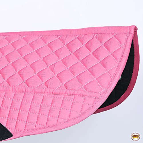 HILASON Western All Purpose Horse English Saddle Pad | All-Purpose - color: Pink