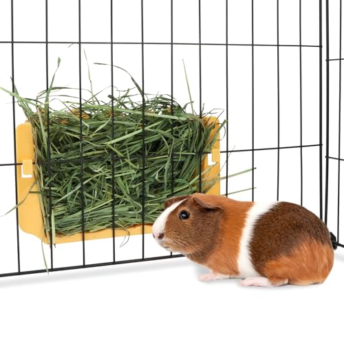 Hypeety Rabbit Hay Feeder Automatic Hay Rack for Guinea Pigs, Yellow - color: Yellow, size: 1pc