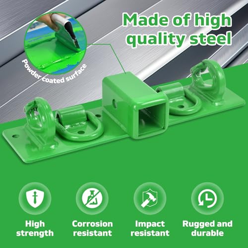 Tractor Bucket Grab Hooks 2” Receiver D Rings with Self-Locking Function