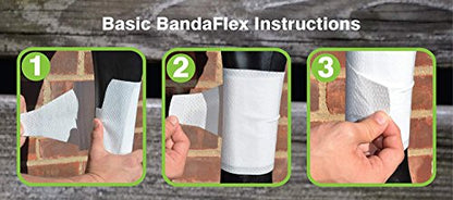 Equine BandaFlex Non-Adhesive, Disposable, Washable and Reusable Bandages (Medium) - size: Medium