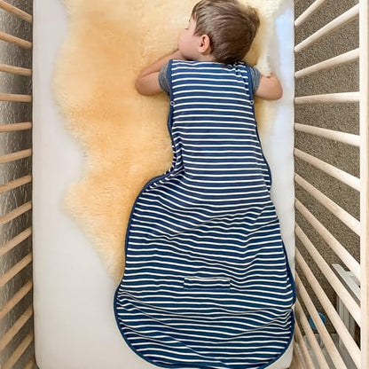 Woolino Toddler Sleeping Bag, 4 Season Merino Wool Baby Sleep Bag or Sack, 2-4 Years, Navy Blue - color: Navy Blue