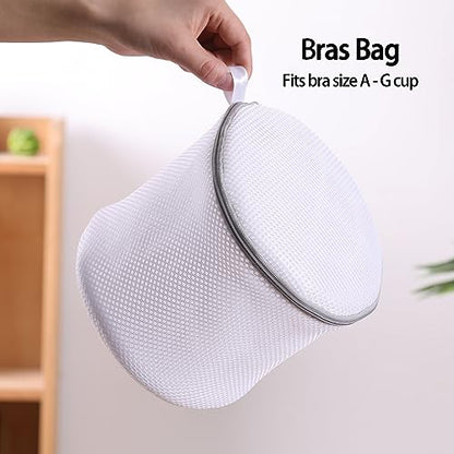 Bra Washing Bag for Laundry, Lingerie Bag for Washing Delicates, 8", 2Pcs - size: 2L(8x8x8")