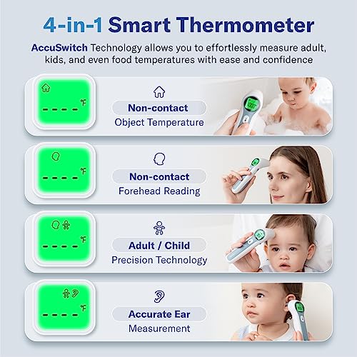 Alcedo Forehead and Ear Thermometer for Adults, Kids, and Baby