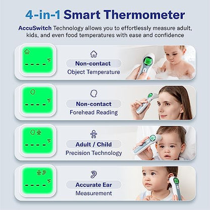 Alcedo Forehead and Ear Thermometer for Adults, Kids, and Baby
