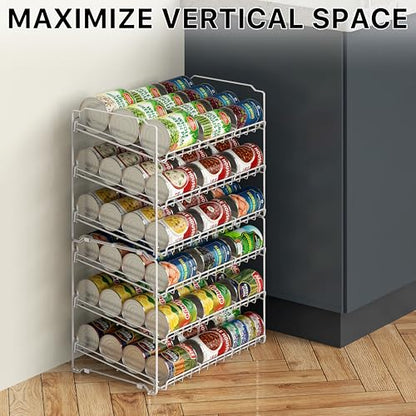 Simple Houseware 3-Tier Stackable Can Organizer Rack Hold 36 Cans, White - color: White