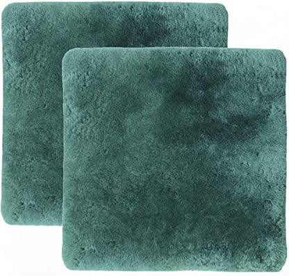 Natural Medical Sheepskin Pad, Non-Slip Back, Emerald, 17 x 17 in, 2 Pack - color: Emerald, size: 17x17 Inch (Pack of 2)