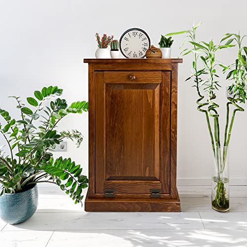 Peaceful Classics Wooden Tilt Out Trash Cabinet, Cherry - color: Cherry, style: Without Drawer