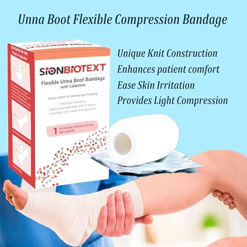 Flexible Unna Boot Fabric Bandages with Zinc and Calamine, First Aid Kit Emergency Supplies, Ankle Brace Compression Bandage Wrap, Wound Care Supplies, 4 Inches X 30 Feet - size: Pack of 1, style: 4" Zinc and Calamine