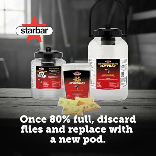 Starbar Fly Trap Attractant Refills, 8 Water-Soluble Pods for Fly Traps