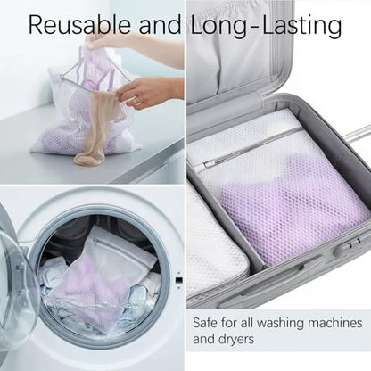 Mesh Laundry Bags for Delicates - 12x16/16x20/24x24 Inches Washing Bags for Bras, Lingerie, Socks, Baby Clothes, 3 sizes 16 Pack
