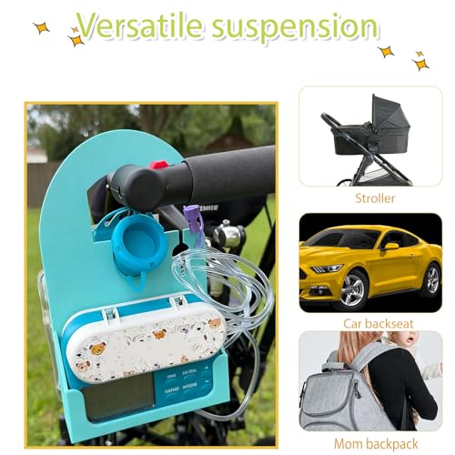 G-Tube Feeding Pump Organizer Holder for Infinity Feeding Pump | Lightweight Durable with Built-in Tubing Coil Storage,Feeding Tube Holder,Tool-Free One-Click Install,for Home or Travel
