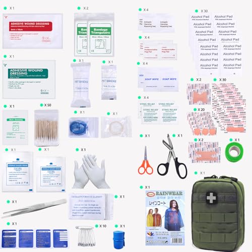Carlebben EMT MOLLE Ifak Pouch Tactical MOLLE Medical First Aid Kit Utility Pouch Olive - color: Olive