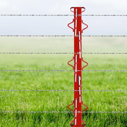 Woven Wire Fence Stretcher Bar 4ft with 5 Wedge,Field Fence Stretcher | Heavy Duty Steel Fence Stretcher Tool, Chain Link Fabric Fence Stretcher for Outdoor, Private Farms, Yards - size: 4FT