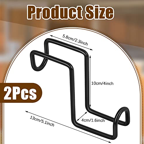 Dunzy 2 Pcs Heavy Duty Horse Tack Hooks Over Rail 4 Inch Metal,Black - color: Black