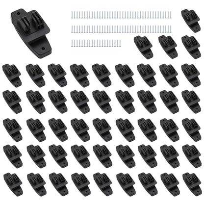 Electric Fence Insulators Wood Post Claw, Black, 50 Count