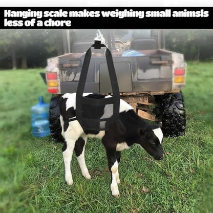 Calf Sling for Weighing Animals, Animal Hanging Scale, Easy to Weigh Newborn Livestock Lifting Harness for Calves, Lambs, Goats, Alpacas, Dogs, Pigs, Adjustable Back Straps