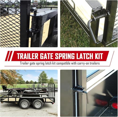 2 Packs Trailer Gate Spring Latch Kit 819T for Carry-On Utility Trailers