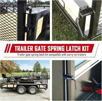 2 Packs Trailer Gate Spring Latch Kit 819T for Carry-On Utility Trailers