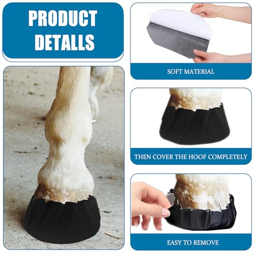 12 Pack Horse Hoof Tape — Cotton, Self-Adhesive & Breathable Hoof Wrap for Wound Care, Hoof Packing&Laminitis Relief, Extra Protection for Horse Hooves