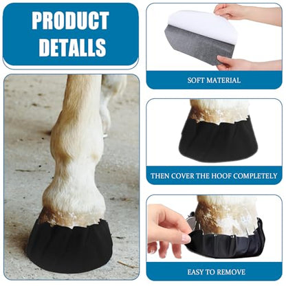 12 Pack Horse Hoof Tape — Cotton, Self-Adhesive & Breathable Hoof Wrap for Wound Care, Hoof Packing&Laminitis Relief, Extra Protection for Horse Hooves