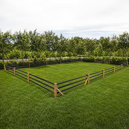 425 Flex Fence Equine Fencing Starter Kit Modular Splicing Heavy Duty DIY Horse Fence Suitable for Equine Events, Clubs and Outdoor Riding Perimeter Use Easy Install 330′ Rolls 10 Pack - size: Horse Fence kit