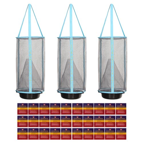 1 Flies Inn LITE Fly Cage Ranch Fly Trap with 2 Flies Inn Fly Bait Refill, Low Odor, Reusable, Built to Last for Years (3 Traps + 36 Baits, 1) - style: 3 Traps + 36 Baits