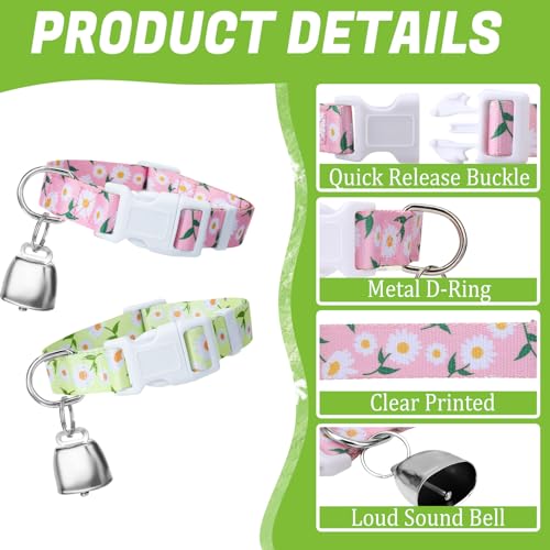 10 Pack Floral Goat Collars Adjustable Grazing Collar with Copper Bells - color: 10 Pack