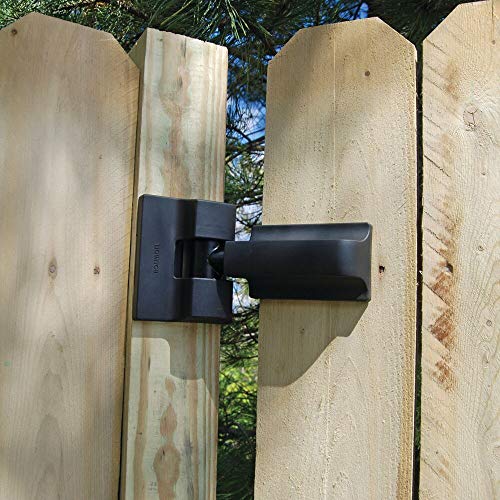 Barrette Outdoor Living Heavy-Duty Modern Wrap Hinge Pair, Black