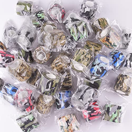 BQTQ 40 Rolls Self Adhesive Bandage Wrap 2 inch Self Adherent Tapes(Camo) - color: Camo Color, size: 2 Inch