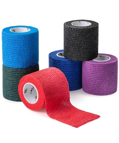 Mr. Pen- Self Adhesive Bandage Wrap, 2" x 5 Yards, 6 Pack - color: Bright Pastel, size: 2" x 5 Yards, 6 Pack