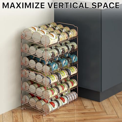 Simple Houseware 3-Tier Stackable Can Organizer Rack 36 Cans, Rose Gold - color: Rose Gold