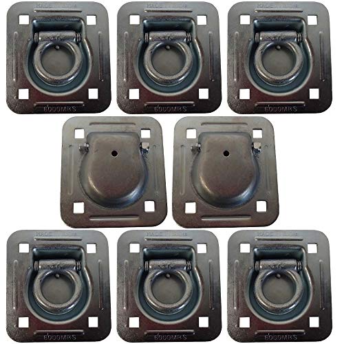 RDR5 8 Pack Truck Trailer D-Ring 6000 lb Recessed Anchor Tie Down