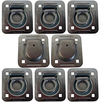 RDR5 8 Pack Truck Trailer D-Ring 6000 lb Recessed Anchor Tie Down