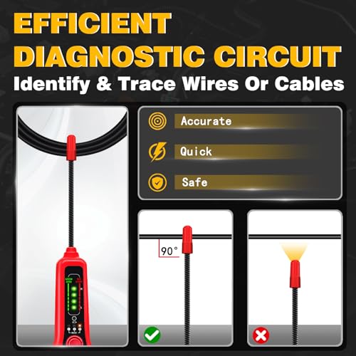 AWBLIN Wire Tracer Automotive Short & Open Finder Circuit Breaker Finder | DC 6-42V Car Broken Wire Detector Tool Electrical Circuit Tester Fault Probe Cable Tracker Auto Wire Locator